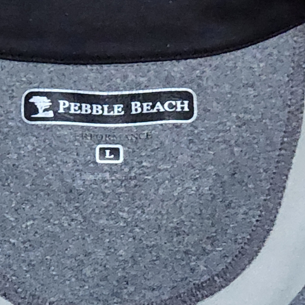 Pebble Beach Gray Zip Up Sweater - Picture 2 of 5